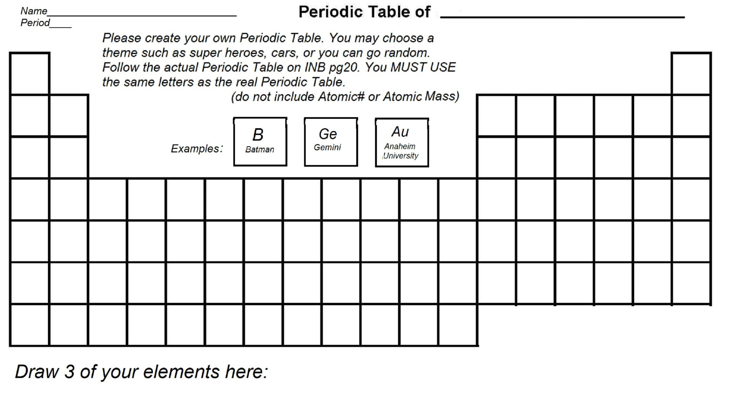 10 Free Periodic Table Worksheets