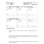 12 Density Worksheet With Answer Key Worksheeto