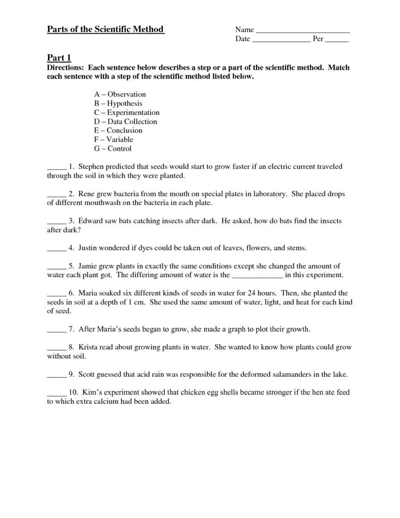 13 Scientific Method Worksheet Answer Key Worksheeto