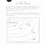 4th Grade Science Worksheets On Solar System