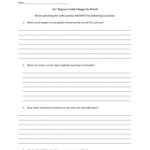6 Degrees Could Change The World Worksheet 2