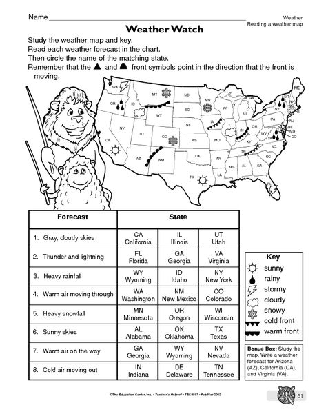 6th Grade Science Weather Worksheets