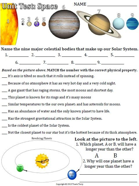 6th Grade Solar System