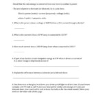 8 Electric Power Physical Science Worksheet Answers Science