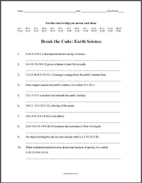8th Grade Earth Science Worksheets With Answer Key In 2020 With Images 