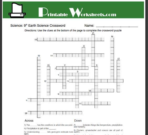 9th Grade Science Worksheets Printable