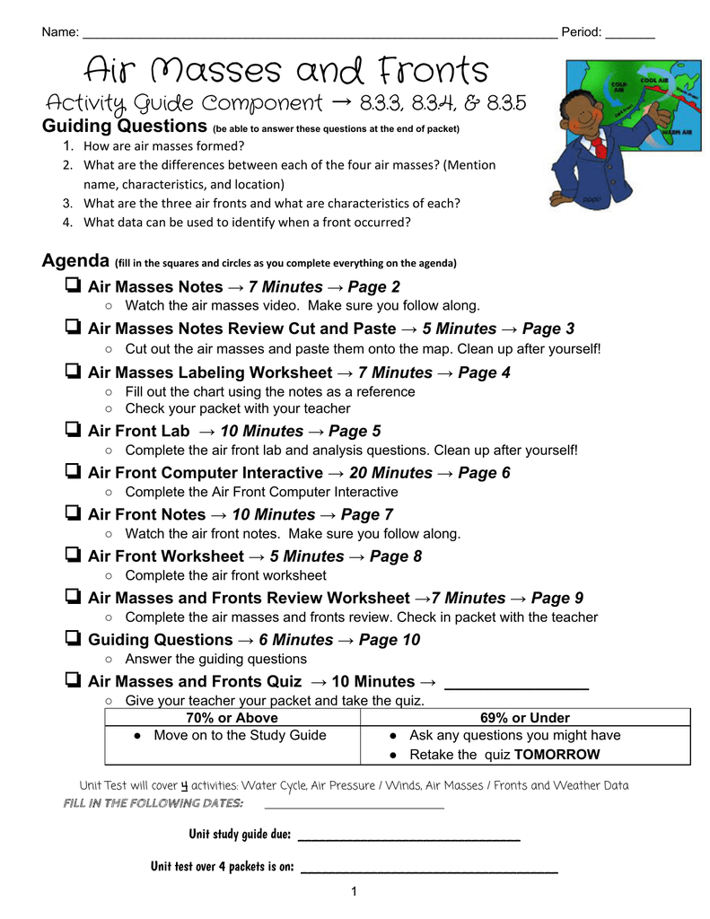 Air Masses And Fronts Worksheet Answers Ivuyteq