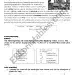 Big Bang Theory Worksheet