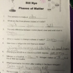 Bill Nye Phases Of Matter Worksheet Answers