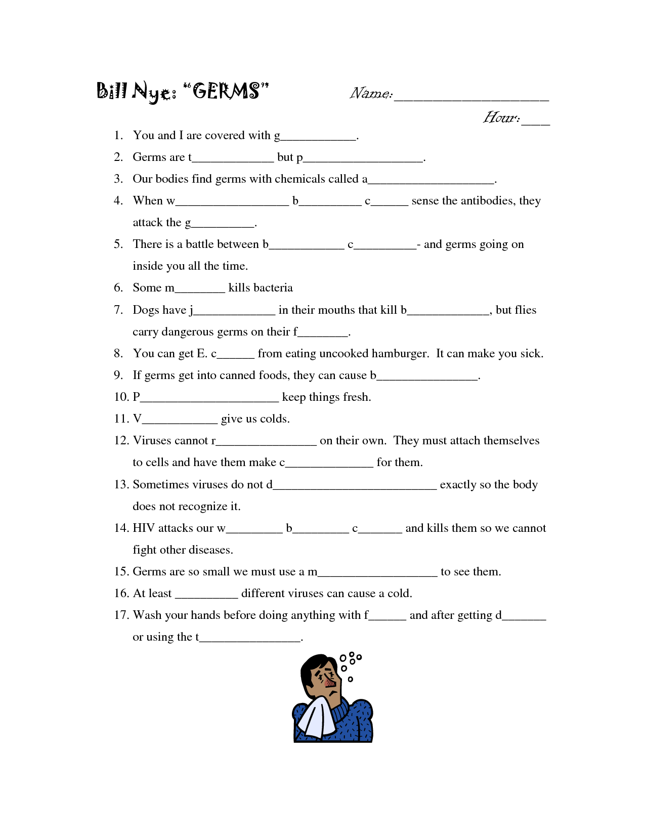 Bill Nye The Science Guy Worksheets