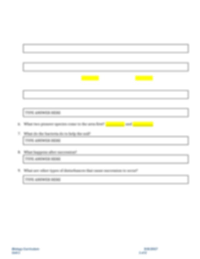 Bozeman Science Ecological Succession Video Worksheet Answers 