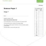 Cambridge Secondary Progression Test Stage 7 Science Paper 1