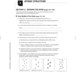 Chapter 4 Atomic Structure Worksheet Answer Key Studying Worksheets