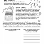 Climate And Weather Worksheet Pdf