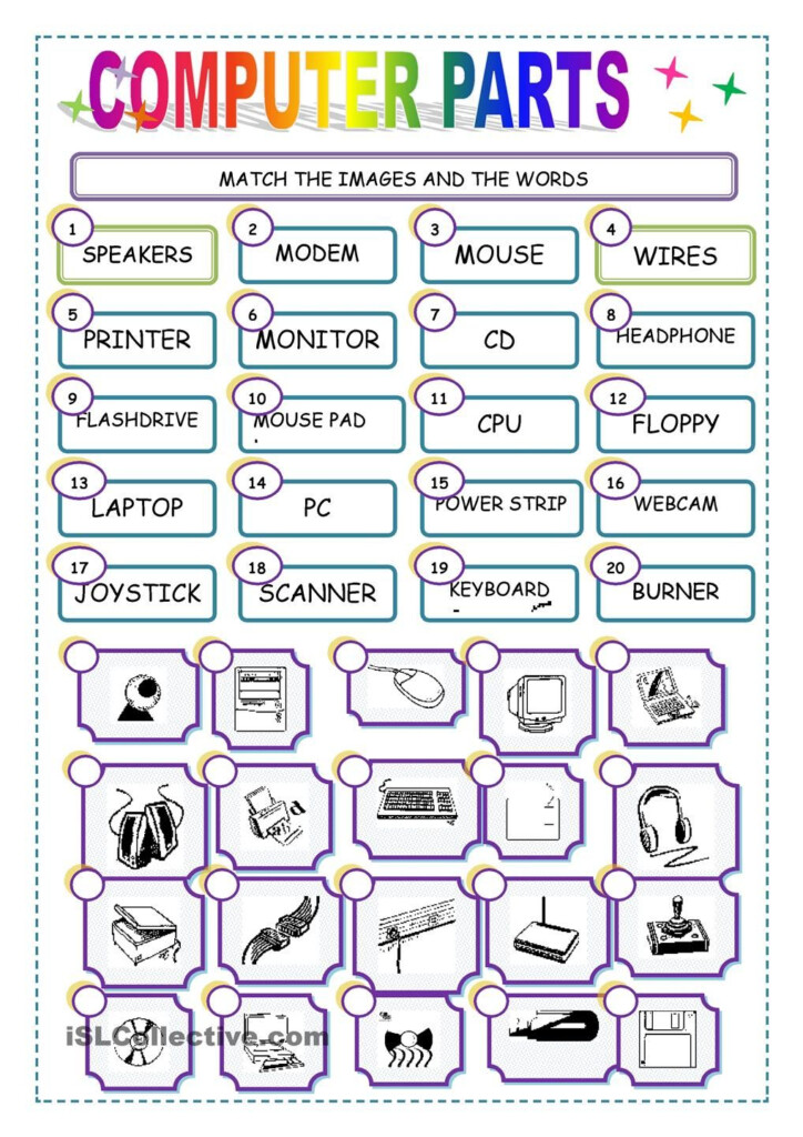 Computer Parts Worksheet Answers