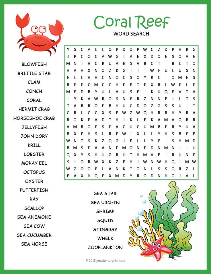 Coral Reef Worksheet 2nd Grade