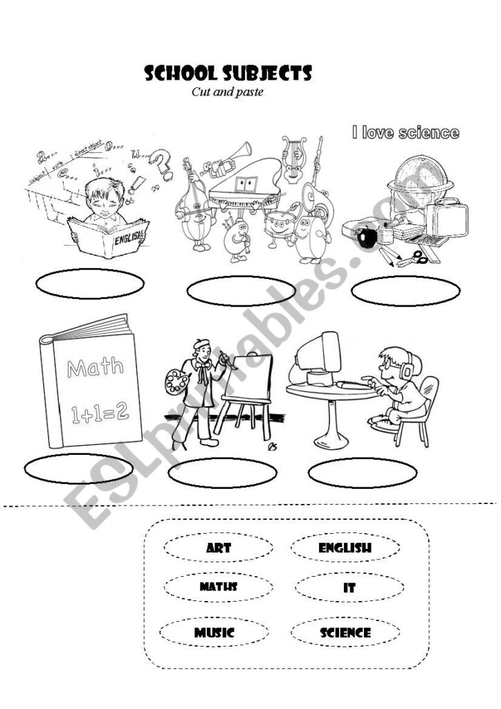 Cut And Paste Science Worksheets Worksheets For Kindergarten