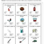 Density And Volume In Metric Worksheet By Teach Simple