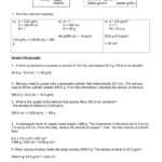 Density Calculations Worksheet Answer Key