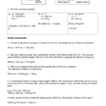 Density Calculations Worksheet Answers