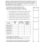 Density Worksheet 6th Grade Science