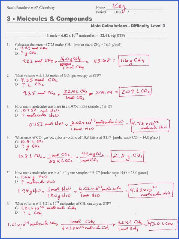 Density Worksheet With Answers