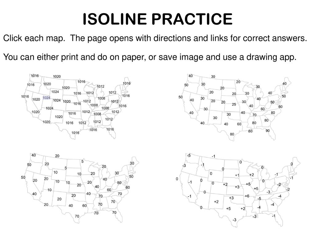 Drawing Isolines Worksheet Answer Key 1 Regents Earth Science