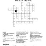 Earth s Layers Crossword WordMint