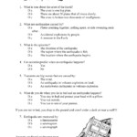 Earth Science Monitoring Earthquakes Worksheet