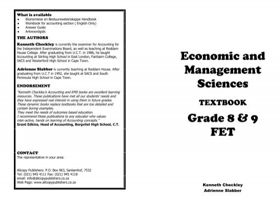 Economic And Management Sciences Grade 8 9 FET