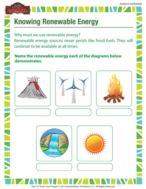 Energy Worksheet For Grade 3