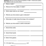 Fifth Grade States Of Matter Worksheets Have Fun Teaching