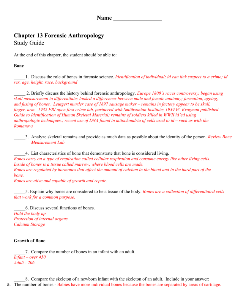 Forensic Science Chapter 3 Worksheet Answers Scienceworksheets
