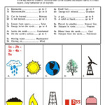 Forms Of Energy Worksheets 4th Grade
