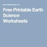 Free Printable Earth Science Worksheets Spanish Lessons For Kids