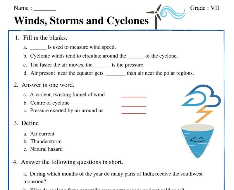 Free Worksheets For CBSE GRADE 7 Witknowlearn