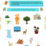 Grade 1 Science Worksheet Living Things And Non Living Things
