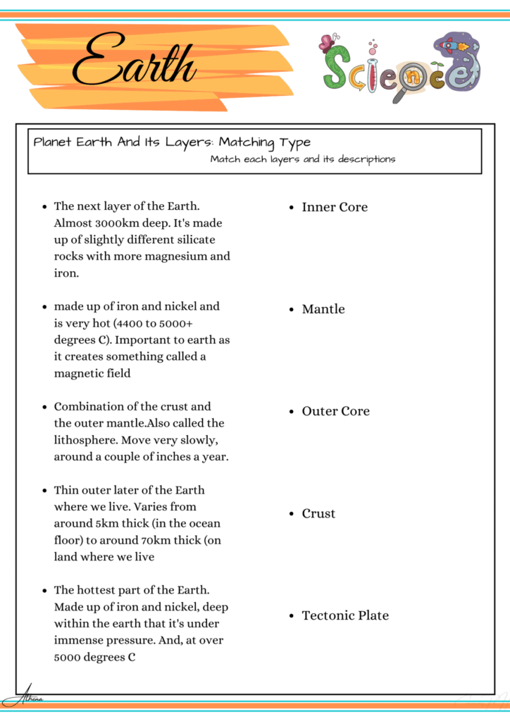 Grade 3 Science Worksheets Earth Science Education PH