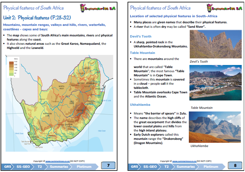 Grade 5 Online Geography Worksheet Capital Cities Of South Africa For 
