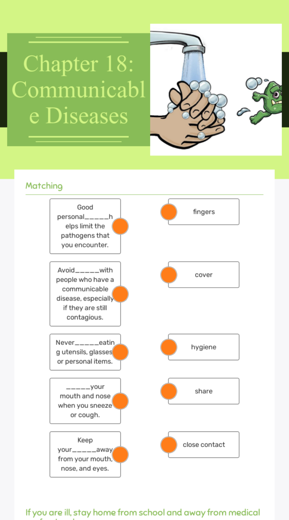 Health Science Disease Worksheets