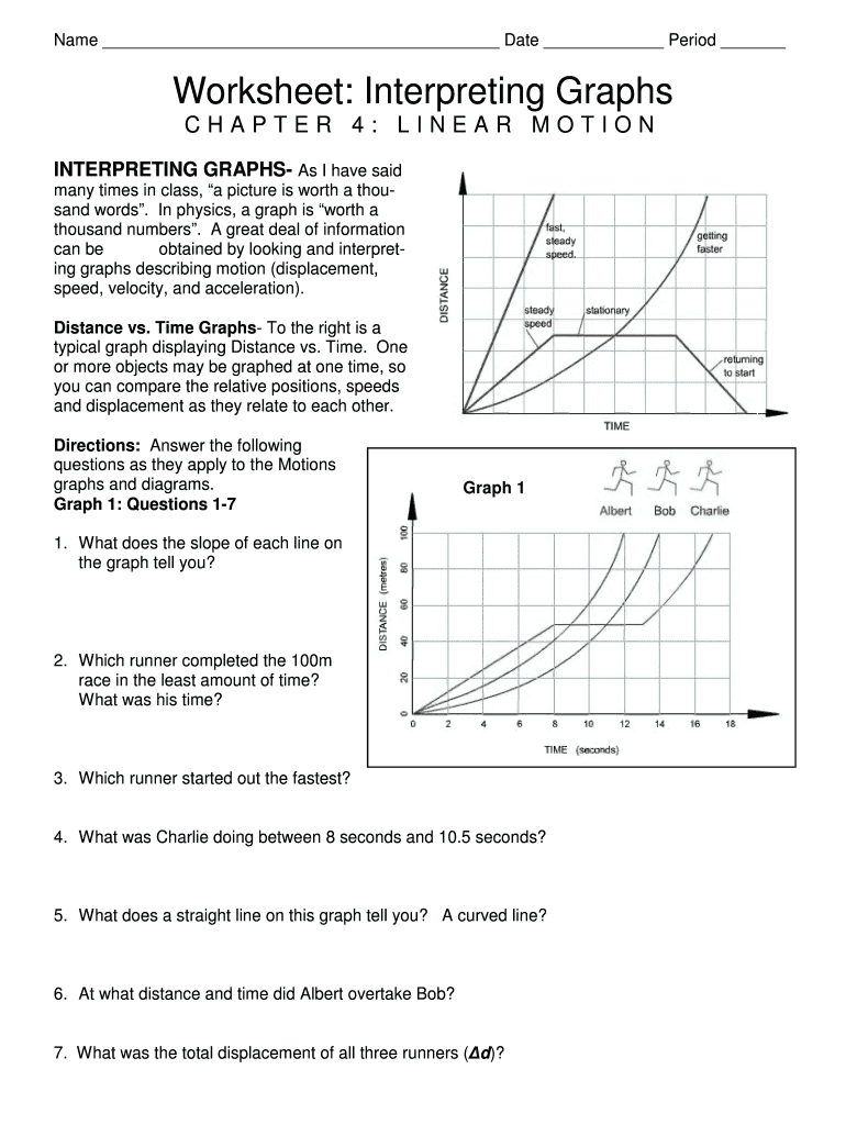 Interpreting Graphs Worksheet Answer