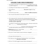 Jurassic Park Worksheet