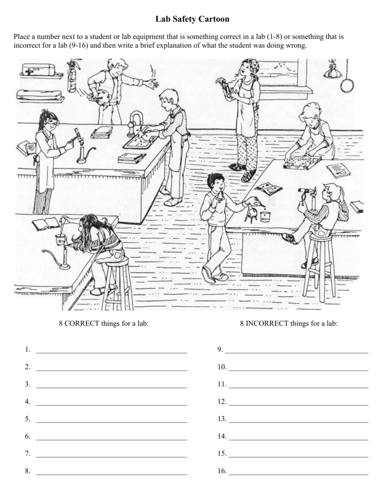Lab Safety Worksheets Printable