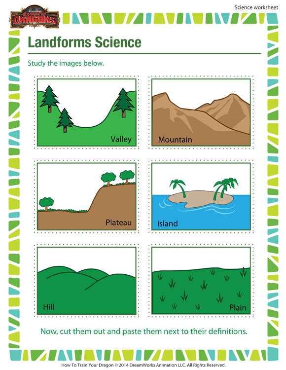 Landforms Worksheet For 5th Grade