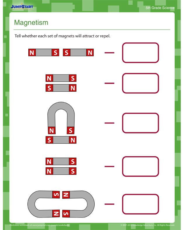 Magnet Grade 3 Worksheet