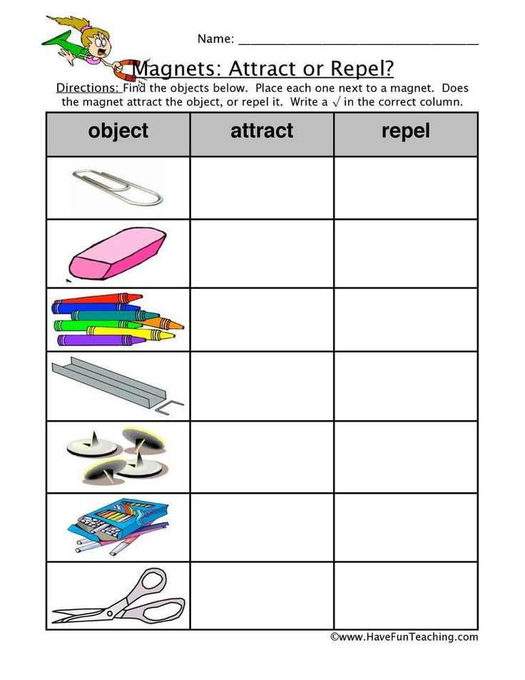 Magnets 2nd Grade Worksheet