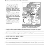 Major Ocean Currents Worksheet Answers