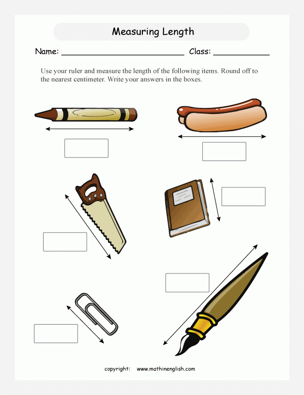 Measurement Tools Worksheet 2nd Grade