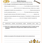 Metals Worksheet