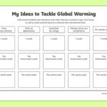 My Ideas To Tackle Global Warming Worksheet teacher Made